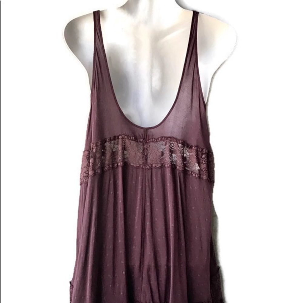 Free People She Swings Burgundy A-Line Dress, XS - Picture 5 of 8